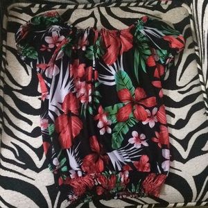 Floral off the shoulder top